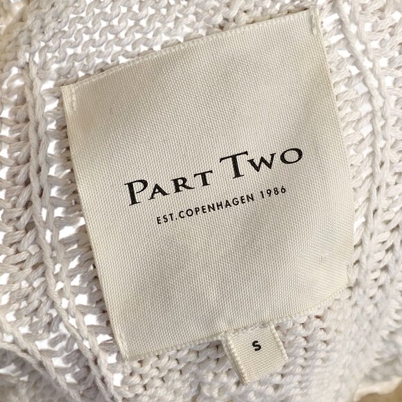 Part Two White Cable Knit Sweater Sz S - Picture 7 of 11